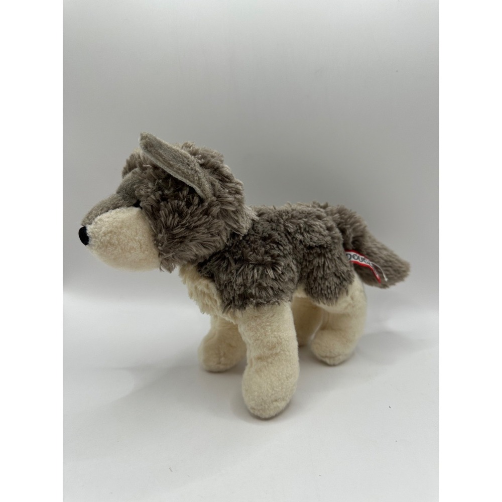 Douglas Cuddle Toy 7.5" Gray White Timber Wolf Plush Ashes 4036